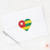 Togo Flag Heftsticker Herz-Aufkleber (Umschlag)