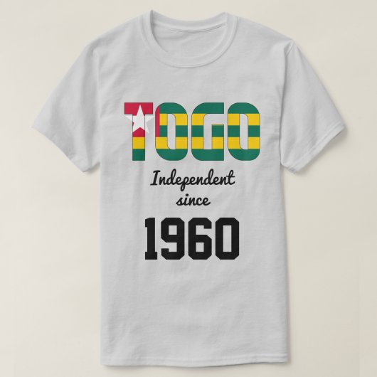 Togo Flag Independence Celebration T-Shirt (Design vorne)