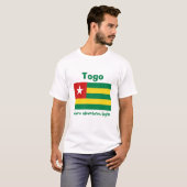 Togo-Flag + Karte + Text-T - Shirt (Vorne ganz)