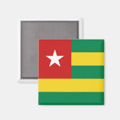 Togo Flag Magnet (Vorderseite/Rückseite)