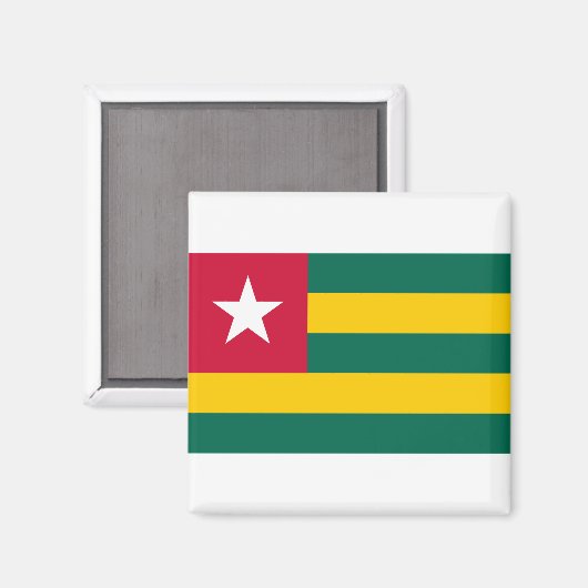 Togo Flag Magnet (Vorderseite/Rückseite)