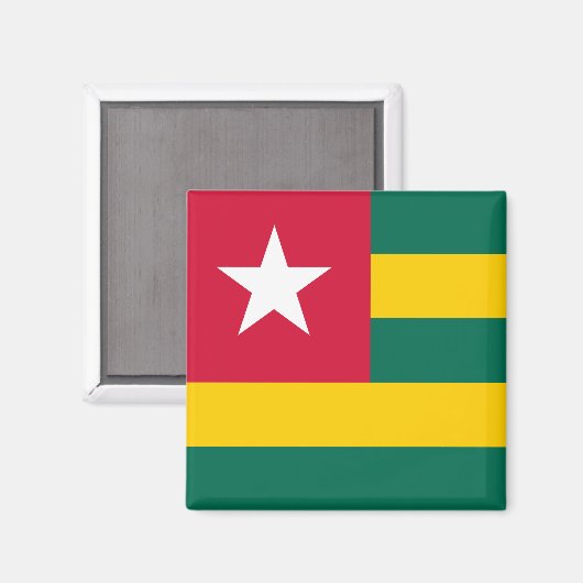 Togo Flag Magnet (Vorderseite/Rückseite)