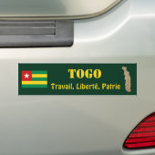 Togo Flag + Map Autoaufkleber (Auf Auto)