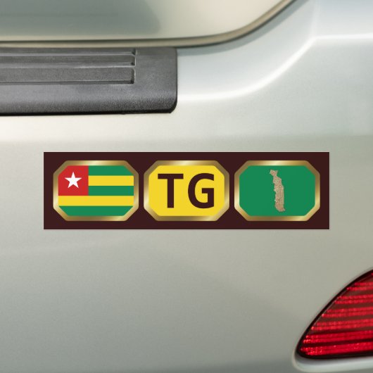 Togo Flag Map Code Autoaufkleber (Auf Auto)