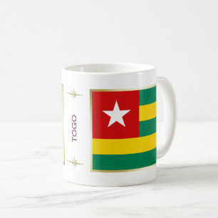 Togo Flag + Map-Tasse Kaffeetasse