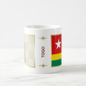 Togo Flag + Map-Tasse Kaffeetasse (Mittel)