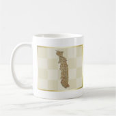 Togo Flag + Map-Tasse Kaffeetasse (Links)