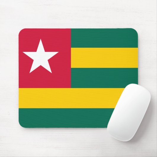 Togo Flag Mousepad (Mit Mouse)