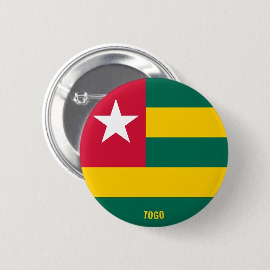 Togo Flag Niedlich Patriotic Button (Vorne & Hinten)