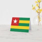 Togo Flag Notecard Karte (Gelbe Blume)