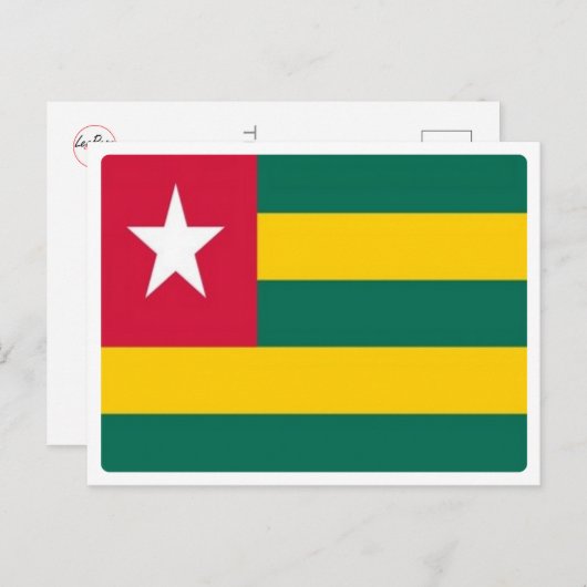 Togo - Flag - Postkarte (Vorne/Hinten)
