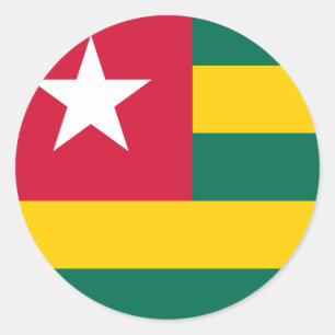 Togo Flag Runder Aufkleber