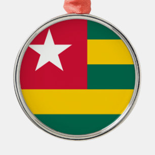 Togo Flag Silbernes Ornament