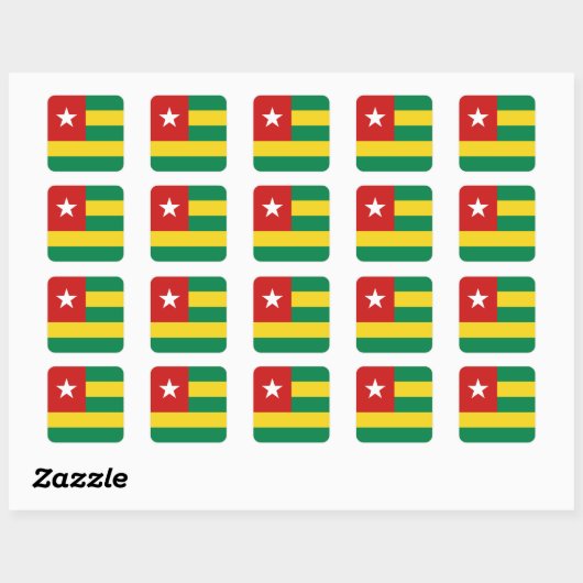 Togo Flag Sticker (Blatt)
