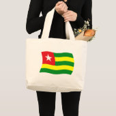 Togo Flag Tote Bag Jumbo Stoffbeutel (Vorderseite (Produkt))