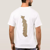 Togo Flag und Map T - Shirt (Rückseite)