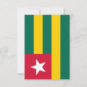 Togo-Flagge Dankeskarte (Vorderseite)
