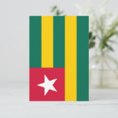 Togo-Flagge Dankeskarte (Stehend Vorderseite)