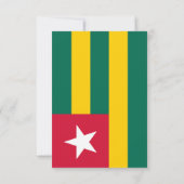 Togo-Flagge Dankeskarte (Rückseite)