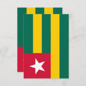 Togo-Flagge Dankeskarte (Vorne/Hinten)
