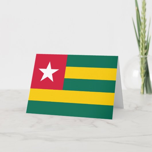 Togo-Flagge Dankeskarte (Vorderseite)