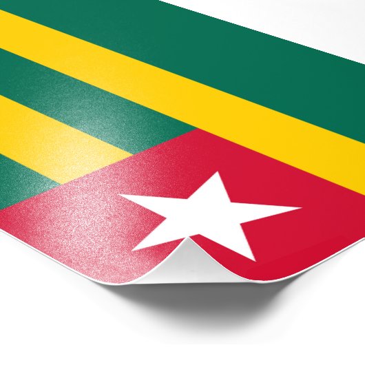 Togo-Flagge Fotodruck (Ecke)