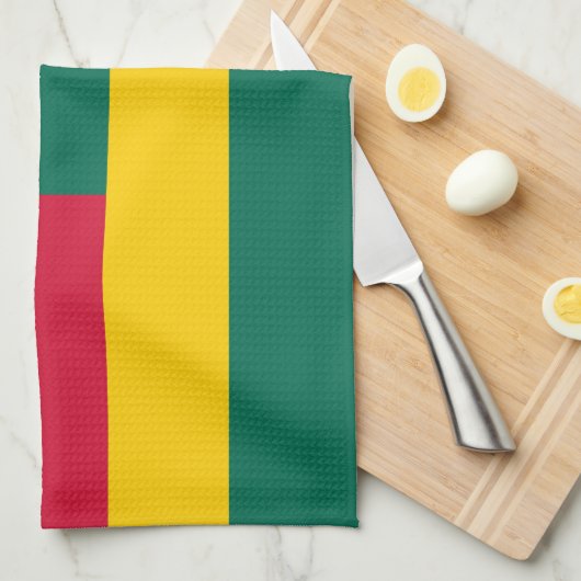 Togo-Flagge Geschirrtuch (Viertel Falte)