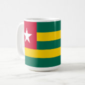 Togo-Flagge Kaffeetasse (Vorderseite Links)
