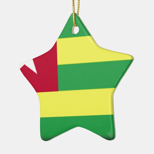 Togo-Flagge Keramik Ornament (Links)