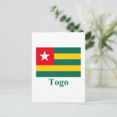 Togo-Flagge mit Namen Postkarte (Stehend Vorderseite)