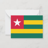 Togo-Flagge Mitteilungskarte (Rückseite)