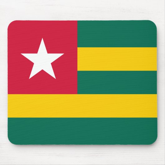 Togo-Flagge Mousepad (Vorne)