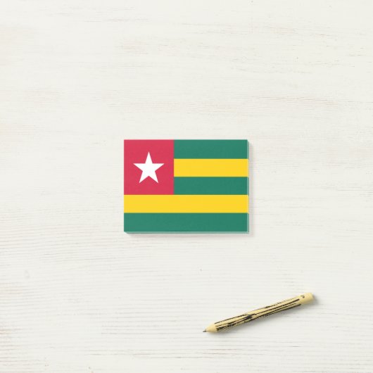 Togo-Flagge Post-it Klebezettel (Auf Schreibtisch)
