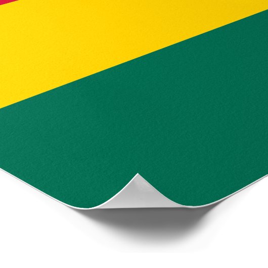 Togo-Flagge Poster (Ecke)