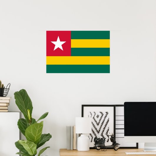 Togo-Flagge Poster (Heimbüro)