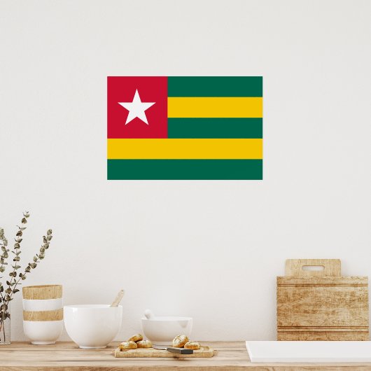 Togo-Flagge Poster (Küche)
