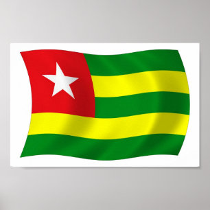Togo Flagge Poster Druck