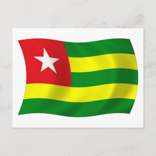 Togo Flagge Postkarte (Vorderseite)