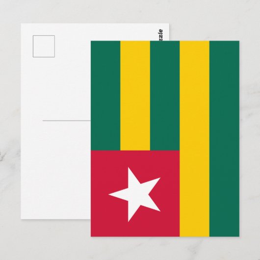 Togo-Flagge Postkarte (Vorne/Hinten)