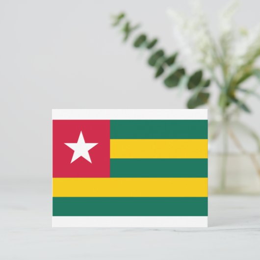 Togo-Flagge Postkarte (Stehend Vorderseite)