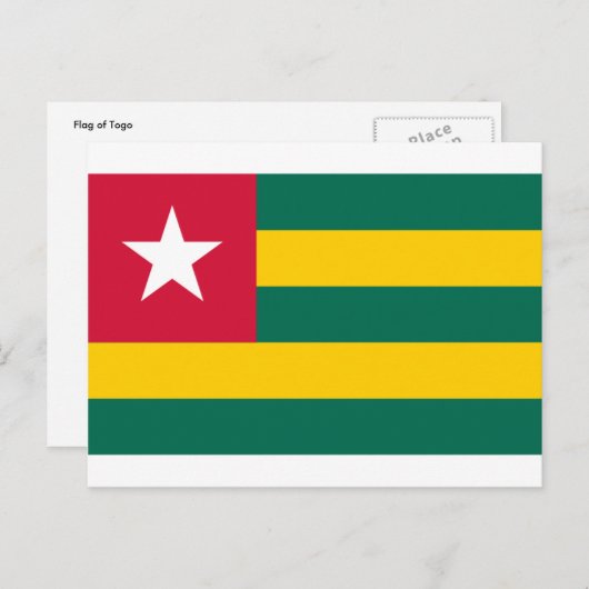 Togo-Flagge Postkarte (Vorne/Hinten)