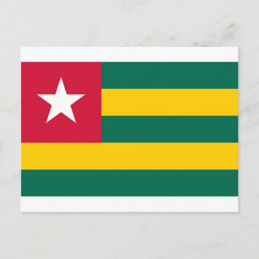 Togo-Flagge Postkarte (Vorderseite)