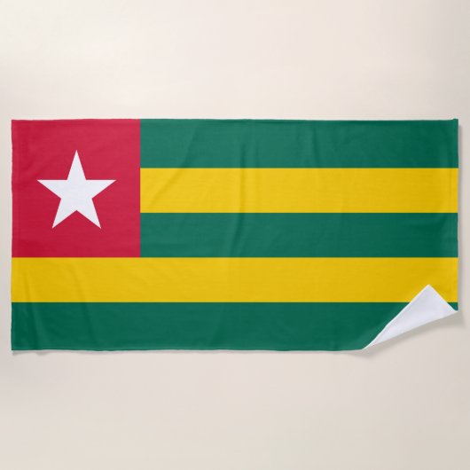 Togo-Flagge Strandtuch (Vorderseite)