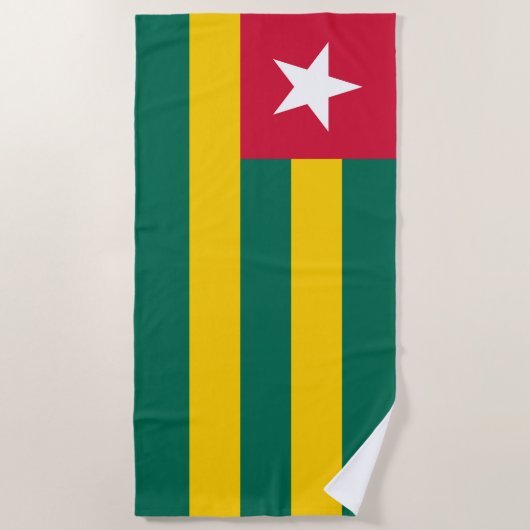 Togo-Flagge Strandtuch (Vorderseite)