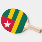 Togo-Flagge Tischtennis Schläger (Seitenansicht)