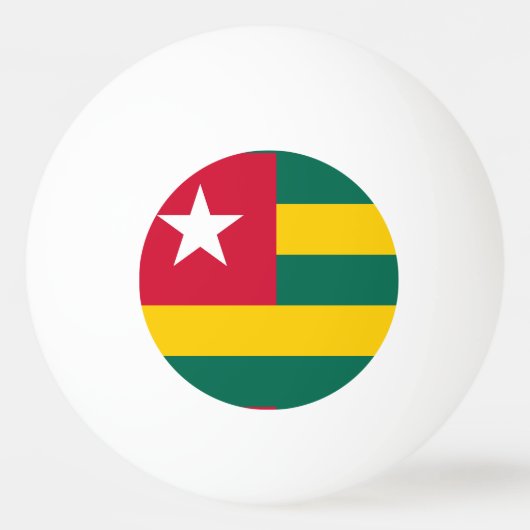 Togo-Flagge Tischtennisball (Vorderseite)