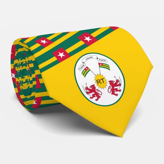 Togo-Flagge und -Emblem, Flagge Krawatte (Gerollt)