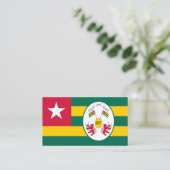 Togo-Flagge und -Emblem, Flagge Visitenkarte (Stehend Vorderseite)
