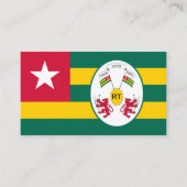 Togo-Flagge und -Emblem, Flagge Visitenkarte (Vorderseite)