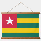 Togo-Flagge Wandteppich Mit Holzrahmen (Vorderseite 2)